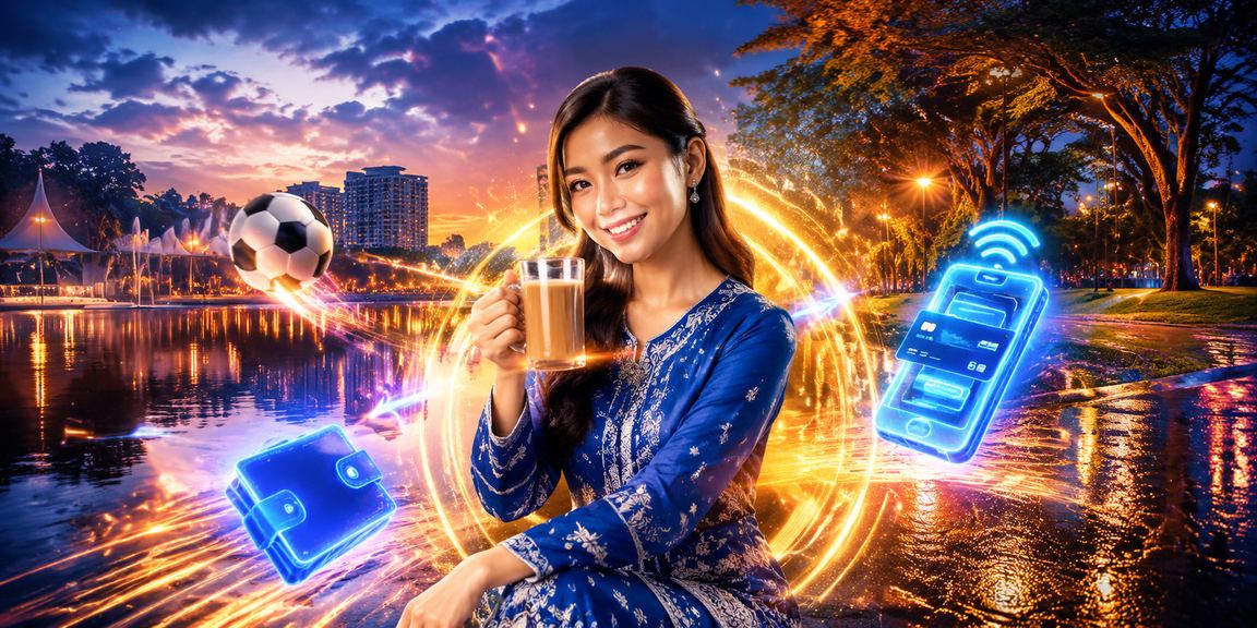 Pengguna wanita berbaju kurung mengakses apl pertaruhan kriket Malaysia di platform 153